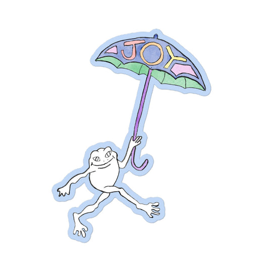 Joy Frog in Blue Sticker