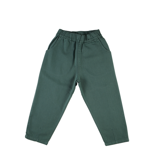 Green pants on a white background