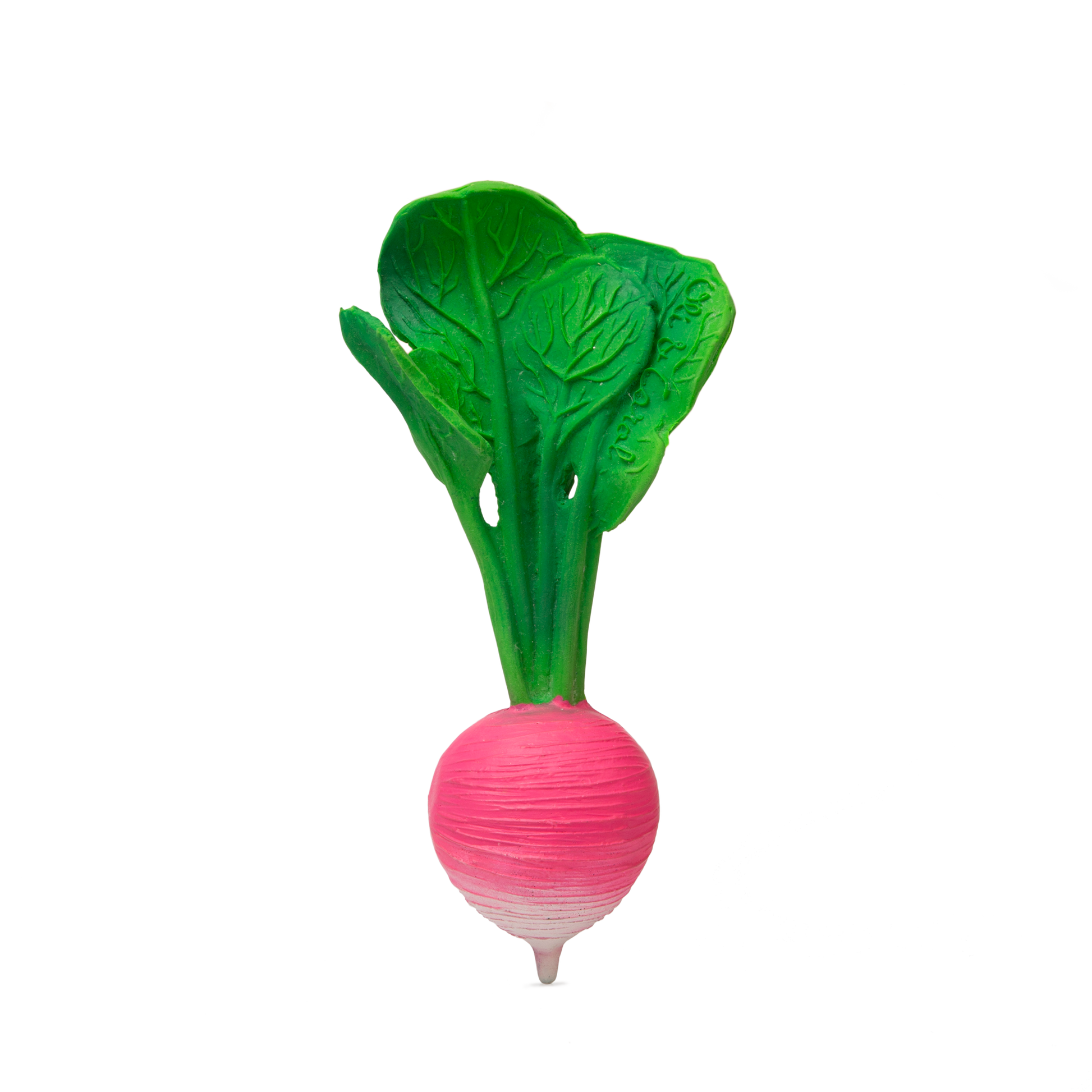 ramona the radish natural rubber toy