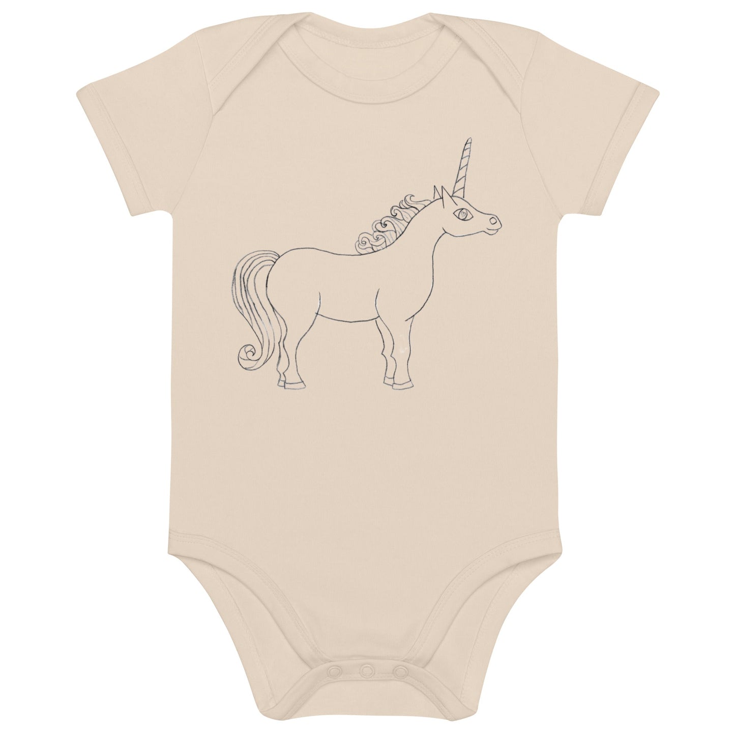 Two Owls Unicorn Organic cotton baby romper