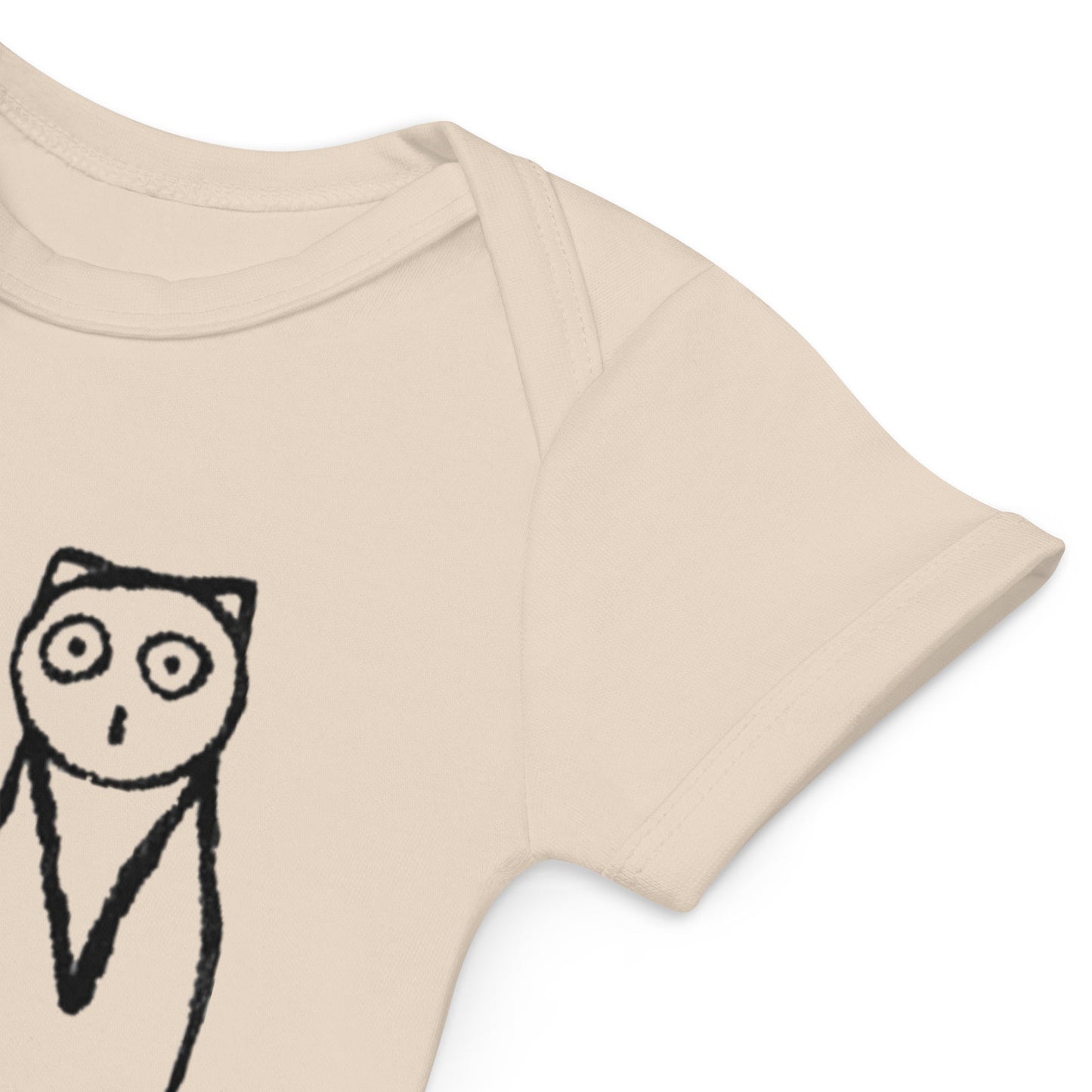 Two Owls Organic cotton baby romper - Natural
