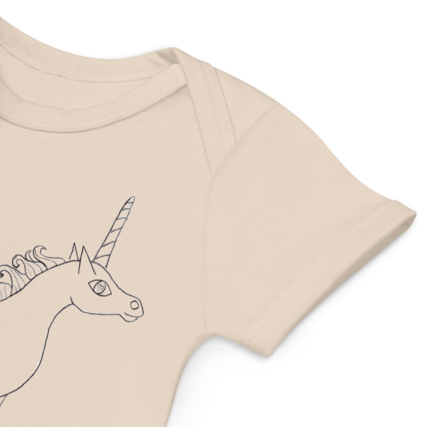 Two Owls Unicorn Organic cotton baby romper