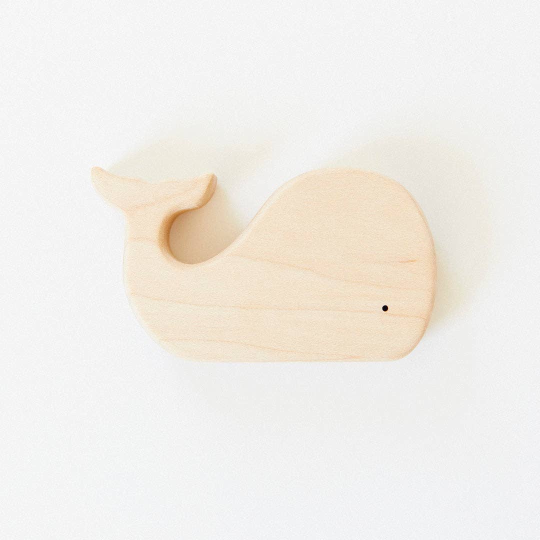 wooden whale figure