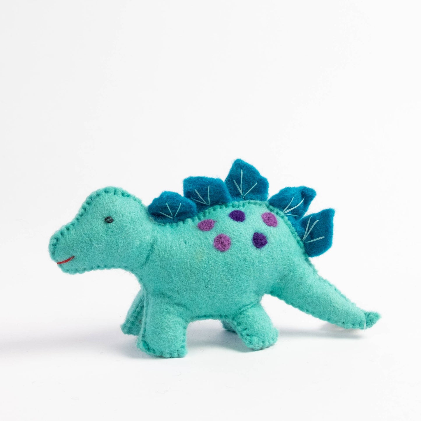 blue felt baby dinosaur