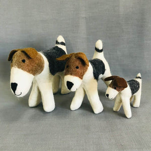 wool felt dogs in assorted sizes
