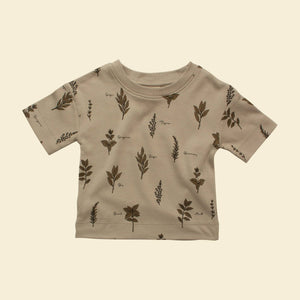 Organic Short-Sleeve Tee in Herb Print