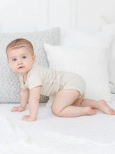 Load image into Gallery viewer, Organic Short Sleeve Onesie in Natural
