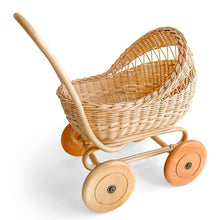 Load image into Gallery viewer, Poppie Rattan Doll Pram

