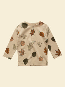 Organic Autumn Leaf Long-Sleeve Tee flat lay