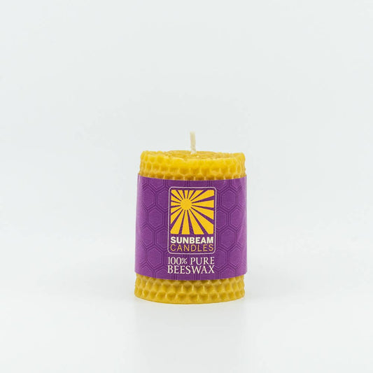 2"x3" beeswax honeycomb pillar