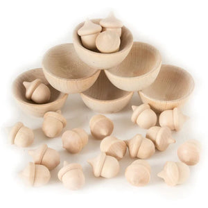 Small Natural Wood Bowls