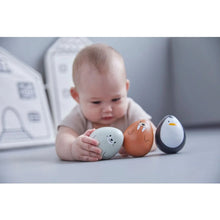 Load image into Gallery viewer, Baby playing with animal wobblers during tummy time
