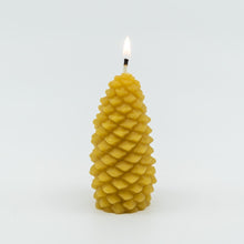 Load image into Gallery viewer, pine cone shaped bees wax candle

