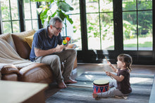 Load image into Gallery viewer, Adult playing with a clatter and Child Playing with Plan toys Big Drum

