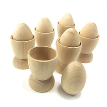 Load image into Gallery viewer, Natural Wood Eggs with Cups
