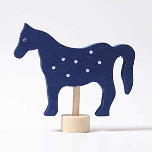 Blue Horse Decorative Figure Birthday Ring