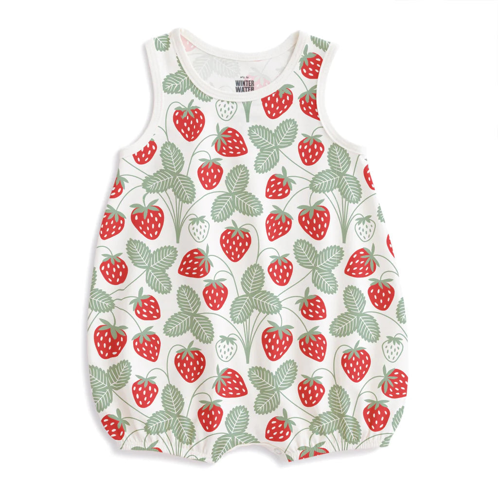 Strawberries Bubble Romper