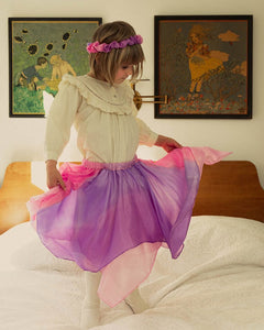 Blossom Reversible Silk Dress-Up Skirt