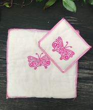 Load image into Gallery viewer, embroidered pillow butterfly
