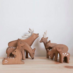 Red deer family by ostheimer