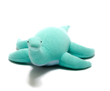 Load image into Gallery viewer, Blue Knitted Plesiosaurus Plush Toy
