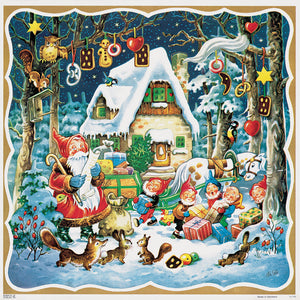 Santa with Elves Advent Calendar