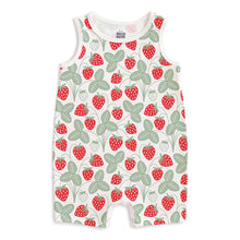 Load image into Gallery viewer, strawberries tank top romper
