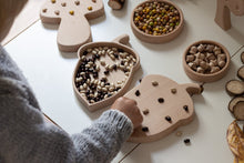 Load image into Gallery viewer, Acorn Sorting Tray with beans and lentils

