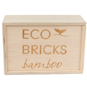 Bamboo eco-bricks box