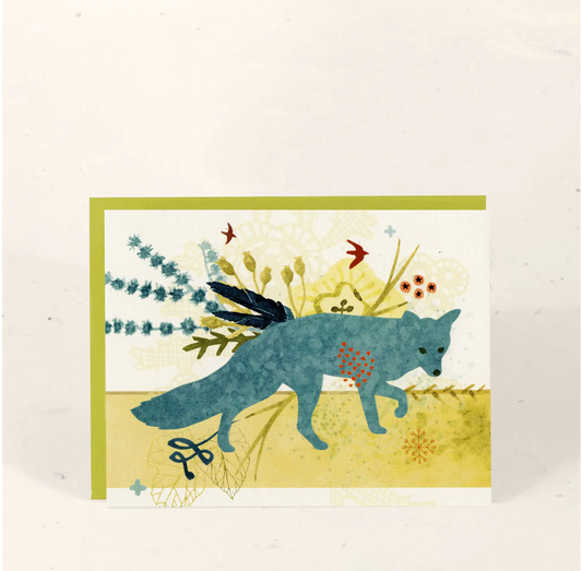 Blue Fox greeting card