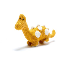 Load image into Gallery viewer, Organic Cotton Mustard Diplodocus Plush Toy

