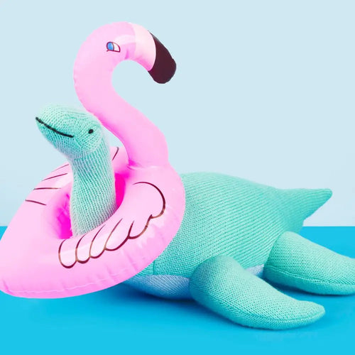 knitted plesiosaurus plush toy