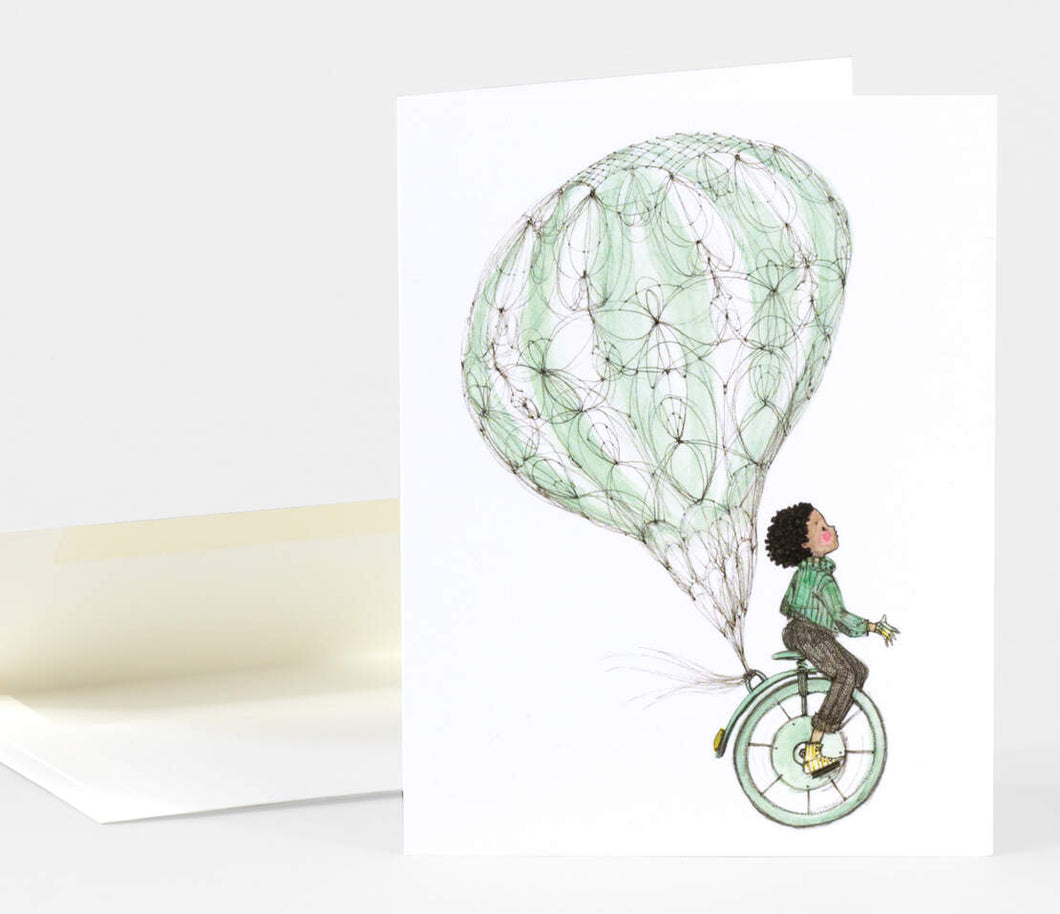 Unicycle Greeting Card
