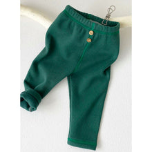 Load image into Gallery viewer, Cozy ribbed pants by Mama Siesta in green
