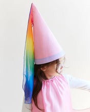 Load image into Gallery viewer, cone hat rainbow/pink
