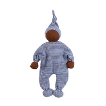 Load image into Gallery viewer, Striped Soft First Doll in blue

