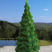 Load image into Gallery viewer, Evergreen Tree Beeswax Candle

