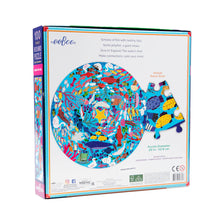 Load image into Gallery viewer, Under the Sea 100-piece round puzzle, back of box
