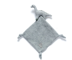 Grey dinosaur organic cotton comfort blanket