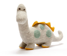 Load image into Gallery viewer, Large Organic Cotton Grey Diplodocus Plush Toy
