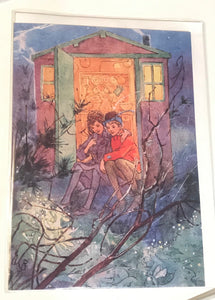 Kids in the Tree House Greeting Card