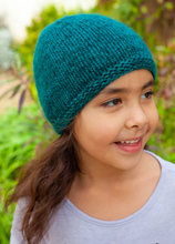 Load image into Gallery viewer, Andes gifts kids blue wool beanie
