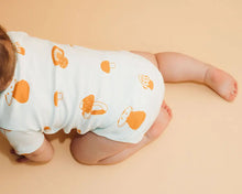 Load image into Gallery viewer, Baby crawling wearing mushroom bodysuit
