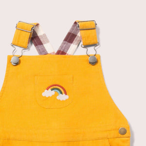 Embroidered Rainbow Classic Corduroy Dungarees detail