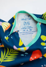 Load image into Gallery viewer, Organic Forest At Night Baby Onesie detail label
