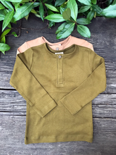 Load image into Gallery viewer, Organic Solid Long Sleeve in Olive
