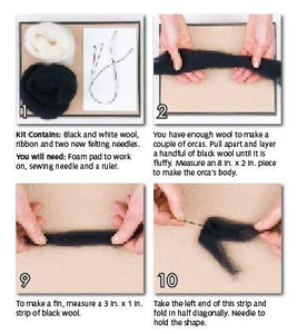 Orca Needle Felting Kit Instructions