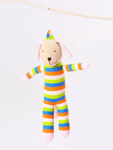 Load image into Gallery viewer, Scrappy dog doll rainbow stripes
