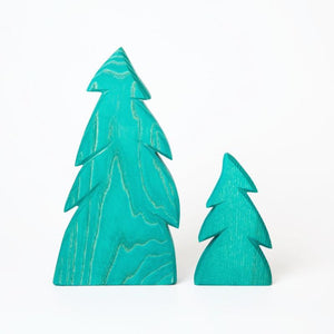 Samll and Large Spruce Trees By Ostheimer with a white back ground