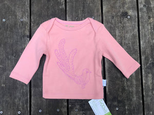 Pink Peace Bird Baby Long Sleeve Tee